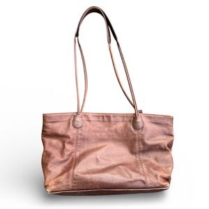 VTG Rare COACH Brown Leather Tote Bag Made in USA 1996